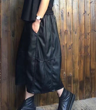 女春秋dn美显瘦休闲sw笼裙宽松半身裙大码中长式花苞裙长裙