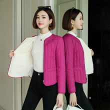羽绒内dp女士短式棉uw韩款中老年加大加绒加厚棉衣女秋冬棉服