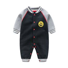 新式婴dp儿哈衣男女wq服婴儿服装春秋季薄绒连体衣0-1岁卫衣