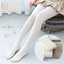 日系春ds式加厚白色dj燕麦米白色打底袜子天鹅绒奶白色丝袜女