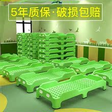 塑料单dt床幼儿园经lw床(小)床男孩专用睡床宝宝床简易叠叠床型