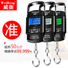 手提电dt秤50kglw家用弹簧手拎手拉便携式(小)型勾子称鱼器(小)秤