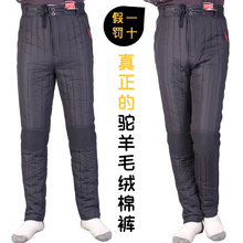 羊毛/eg绒棉裤保暖nu冬季加厚正品棉裤 老大级羊毛/驼绒棉裤
