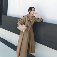 【反季er价】风衣女an(小)个子初秋外套女韩款薄式卡其色大衣