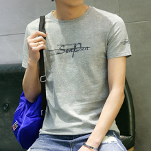 202es夏季新式短fk男士潮流印花纯棉男装白色衣服长袖半袖潮牌