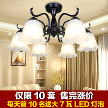 吊灯简ez温馨卧室灯hb欧大气客厅灯铁艺餐厅灯具新式美式吸顶