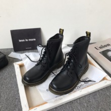 (小)suf0家 英伦风0q带机车短靴骑士薄式chic马丁靴子潮ins