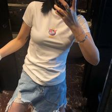 JLNfaONUO(小)if身短袖T恤女2020修身显瘦chic潮卡通上衣ins韩范