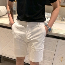 BROfbHER夏季cb约时尚休闲短裤 韩国白色百搭经典式五分裤子潮