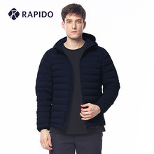 RAPfdDO 雳霹yc季男士防钻绒舒适弹力连帽轻薄运动休闲羽绒服