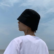 男潮的fo帅帽子男水ju夏季秋天纯色韩款百搭休闲盆帽潮