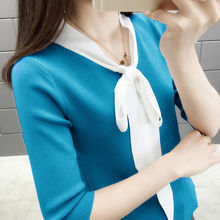 女士冰fr中袖T恤女zm020式女春季韩款针织打底衫女上衣薄式P32