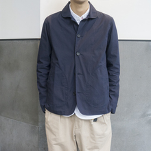 Labfustoresi(小)圆领夹克外套男 法式工作便服Navy Chore Ja