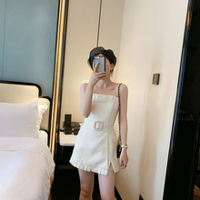 202fu夏季抹胸高si带亚麻连体裙裤