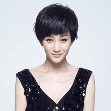李(小)冉fx的发假发帅hg短发bobo头蓬松逼真时尚妈妈中老年发套