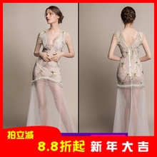 性感透gb夜店女装蕾gc雅长裙仙女连衣裙宴会车模私的晚礼服