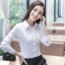 201gd春秋 女长kr正装修身式韩范衫大码上衣工作服
