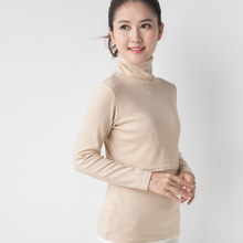 高领哺gd衣秋冬时尚kr出修身彩棉月子服喂奶衣打底衫秋装长袖