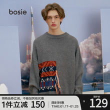bosgde复古毛衣kr女潮牌学生宽松文艺套头长袖打底ins秋冬1318