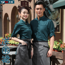 服务员ge作服秋冬装fa店饭店餐厅火锅店酒楼员工工装长袖男