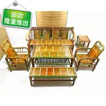复古禅gk竹茶几家idq家用子餐桌中式竹茶桌组合茶室沙发椅特