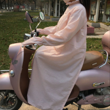 骑电动go防晒衣夏季er挡风长袖防走光遮阳衣服纯棉加长式披肩