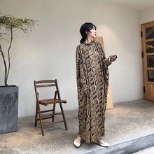 CJCgs秋冬新式气mq女神式宽松冰丝重工有垂度轻奢设计感连衣裙