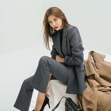 202gu春新式时尚nv松显瘦职业正装ol通勤西服套装女(小)西装套装