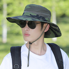 男夏季gx子迷彩大檐kf户外登山防晒太阳帽男士骑车旅游