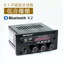 包邮2gx1声道HIkf功率D类功放APE无损WAV发烧FLAC蓝牙U盘收音机