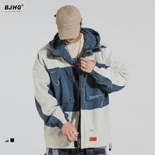 BJHgx春连帽外套nb2021新式街舞抽绳OVERSIZE情侣宽松工装夹克