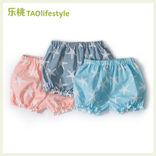 乐桃有ha棉女童纱布si裤夏季薄式(小)女孩宝宝纯棉裤婴幼儿短裤