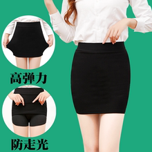 202he新式夏季女ao裙包臀半身裙短裙工作裙子弹力一步裙黑色群
