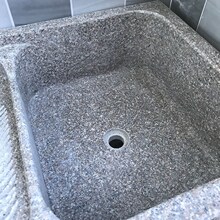 支架大he石水槽大容xb石沥水台精致复古双盆单双洗衣服洗手槽