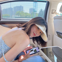 晚晚同hf遮阳帽韩国pd防紫外线空顶帽子UPF50+防晒夏户外太阳帽