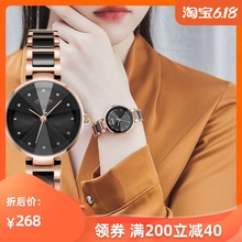 正品聚hg时陶瓷女士gj物时尚女表百搭休闲石英表高档名牌腕表