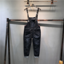 欧洲站hg020秋季gj款黑色宽松弹力个性(小)脚吊带女裤