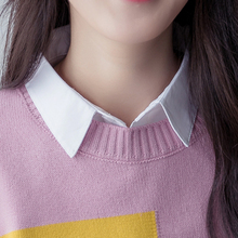 韩款娃hm女百搭衬衫rp衬衣领子春秋冬季装饰假衣领子