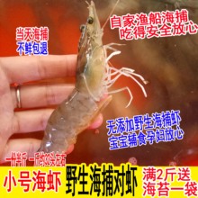 (小)号野hm新鲜活虾对rp虾海虾青虾鲜活海鲜4斤包邮 水产
