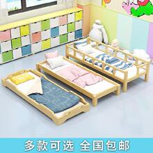 午托床hu儿园用透气an全实木环保托儿所折叠床加厚可移动厂家