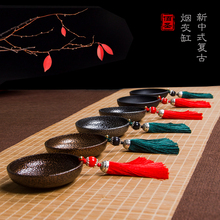 创意铁hu手拿把玩个an茶桌一套摆件(小)号潮流禅意