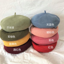 贝雷帽hu士夏天亚麻an夏季贝雷帽夏女薄式画家帽子亚麻透气