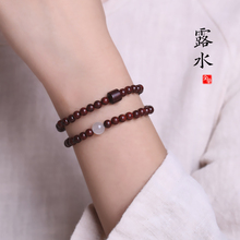 复古文hu正宗女木质an木珠两圈檀香木佛珠莲花
