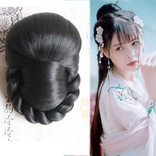 后脑勺hu包古装汉服huOS唐制碗古筝演出新娘秀禾发包