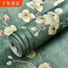 复古美hu乡村无纺布ua体田园风格卧室客厅AB款电视背景墙纸