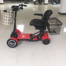 迷你折hu四轮电动车an(小)型接送孩子电瓶车 成的新式老年代步车