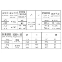 全新 hwX-300xm德普涨紧装置涨紧轮重锤 限速器 OX-200 电梯配件