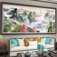 十字绣hx019新式ax厅大幅风景山水画富春山居图2020自己绣手工