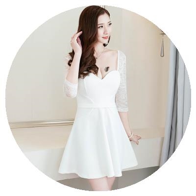 夜店女hyktv公主fz浴桑拿按摩技师工作服性感蕾丝露背连衣裙