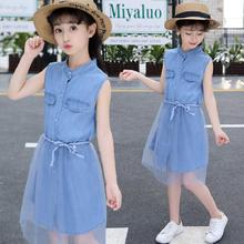 。夏装hy女童7背带wl连衣裙子8宝宝装9(小)女孩10衣服11夏天12岁